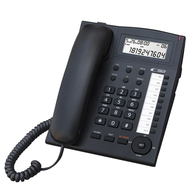 Eboxer KX-T8001 – Teléfono estándar con cable teléfono fijo rojo con  pantalla LCD teléfono de escritorio para oficina en casa escuela hotel –  Yaxa Store